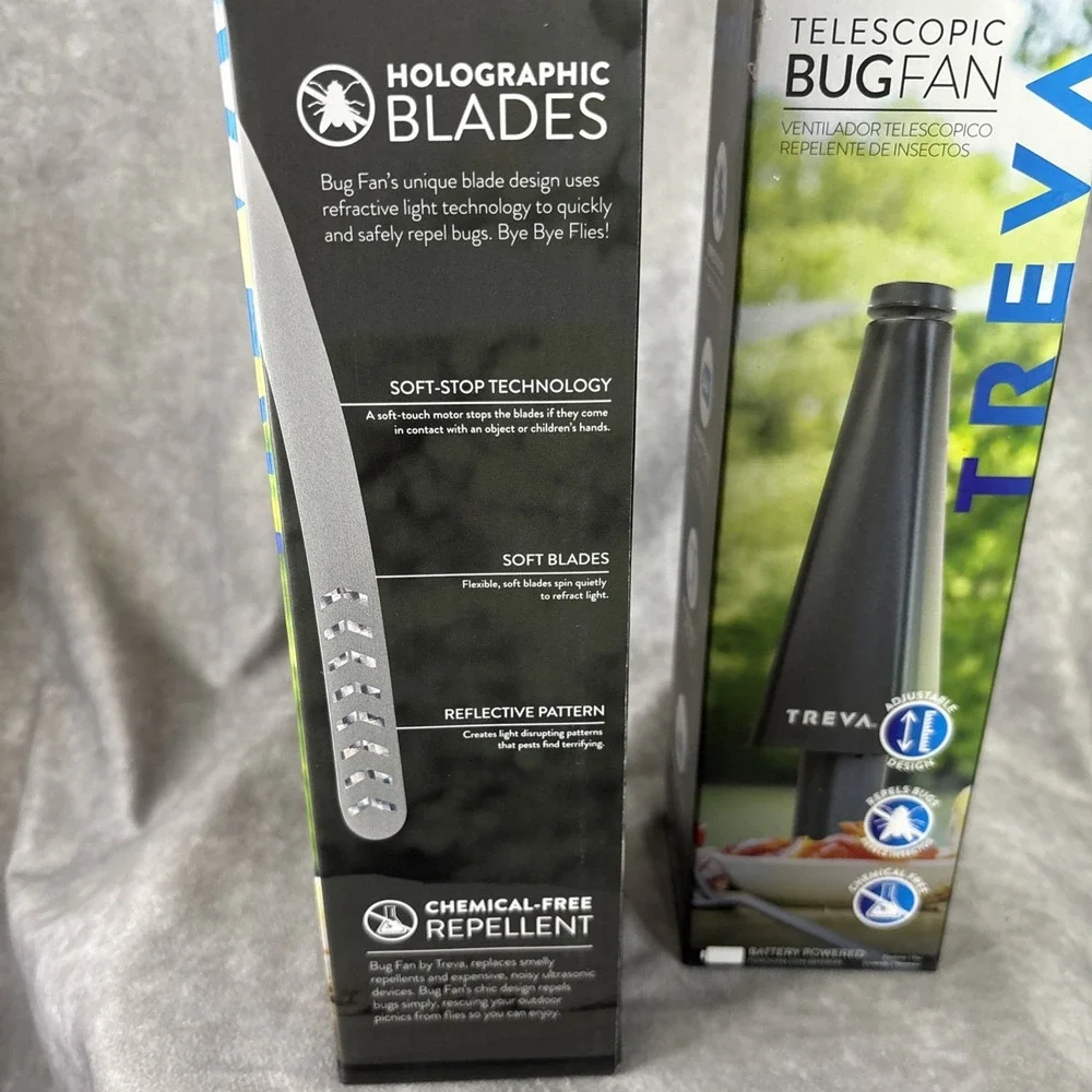 Treva FD15001 Bug Repellent Fan - Black Lot Of 2. Keep Pests Off Your Food